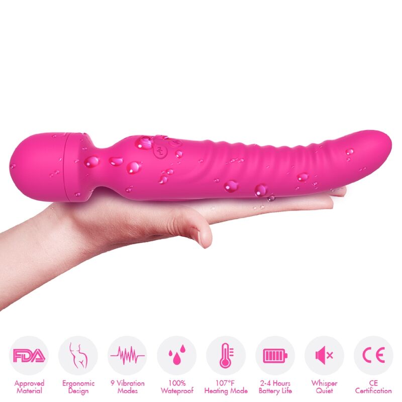 Armony Mission Massager & Vibrator Heat Effect Fuchsia | Niks.fi verkkokauppa