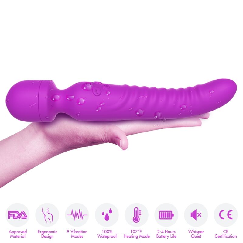 Armony Mission Massager & Vibrator Heat Effect Purple | Niks.fi verkkokauppa