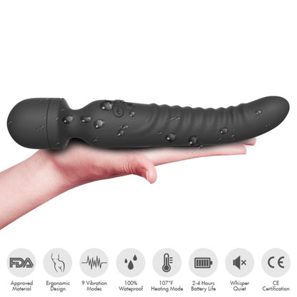 Armony Mission Massager & Vibrator Heat Effect Black | Niks.fi verkkokauppa