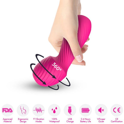 Armony Dazzle Massager & Vibrator Small Fuchsia | Niks.fi verkkokauppa