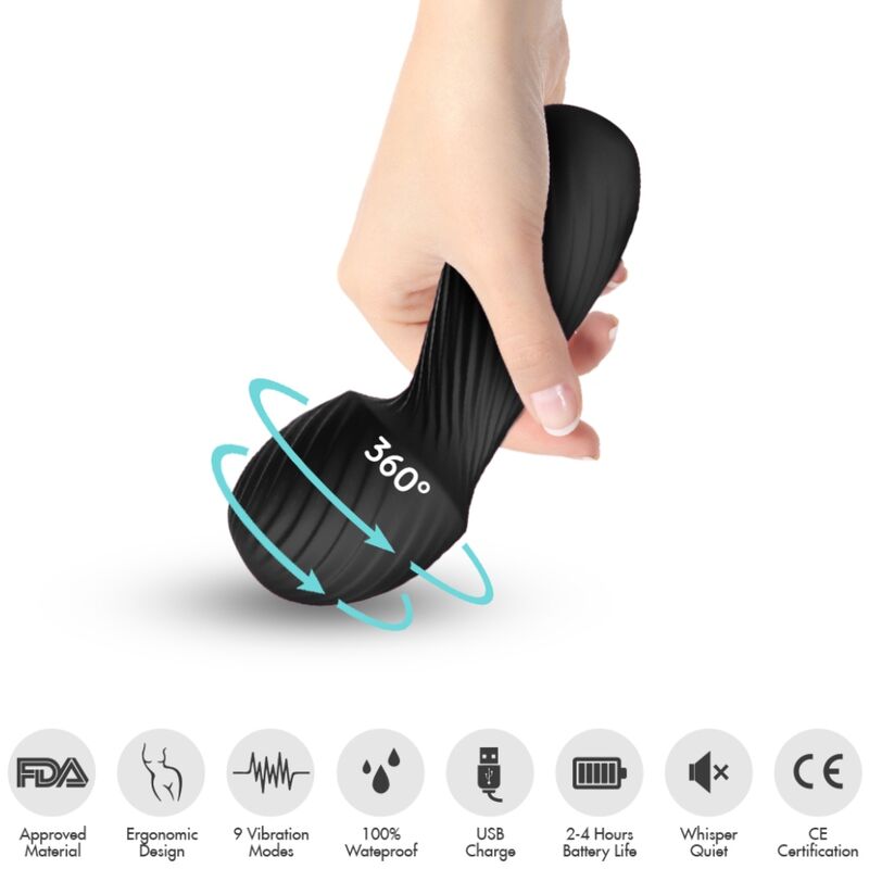 Armony Dazzle Massager & Vibrator Small Black | Niks.fi verkkokauppa