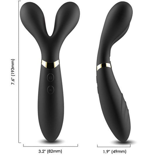 Armony Y-Wand Massager & Vibrator Double Head Black | Niks.fi verkkokauppa