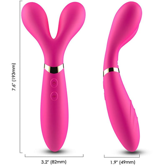 Armony Y-Wand Massager & Vibrator Double Head Fuchsia | Niks.fi verkkokauppa
