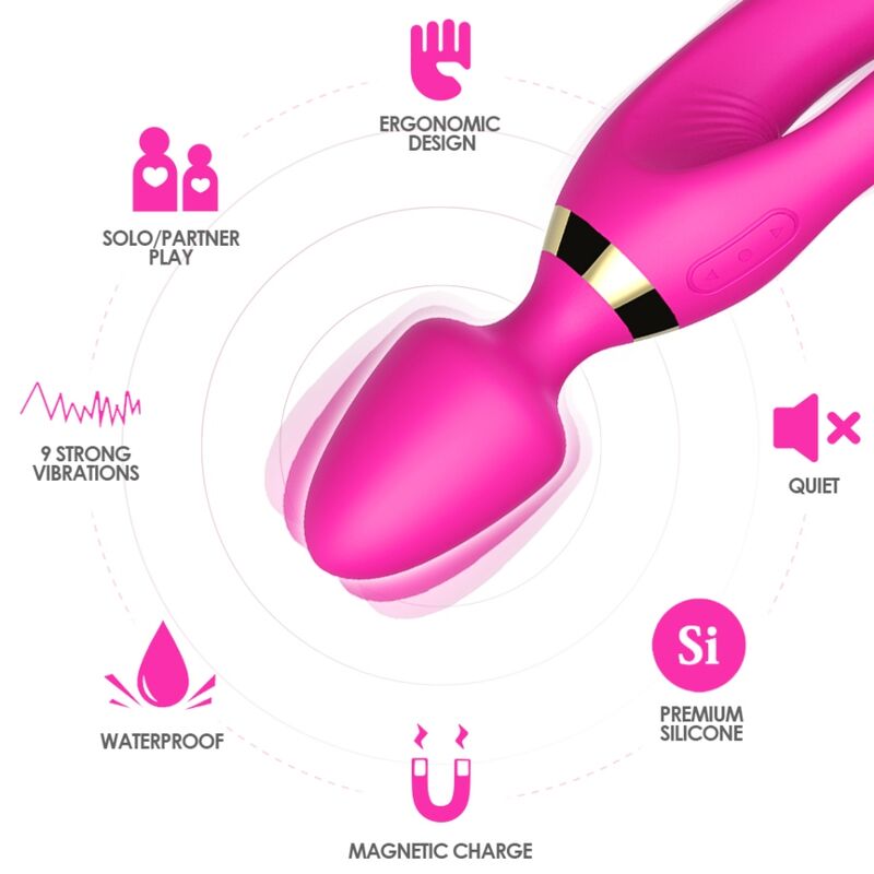 Armony Massager & Vibrator Rabbit Fuchsia | Niks.fi verkkokauppa