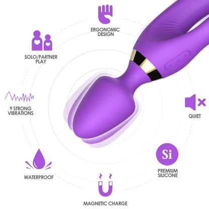 Armony Massager & Vibrator Rabbit Purple | Niks.fi verkkokauppa