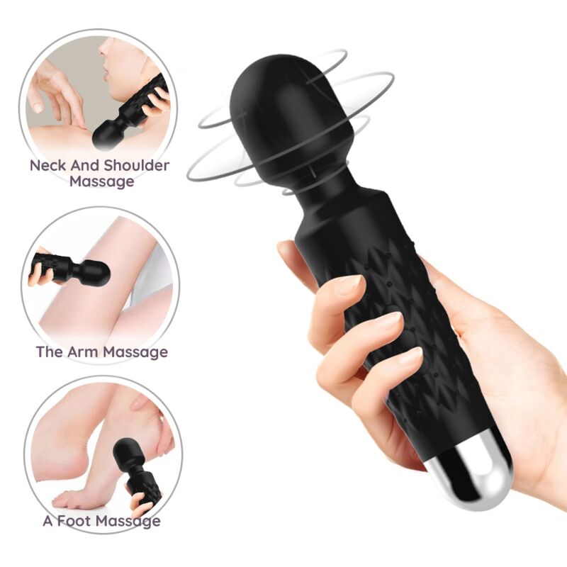 Armony Postman Massager & Vibrator Super Flexible Head Black | Niks.fi verkkokauppa