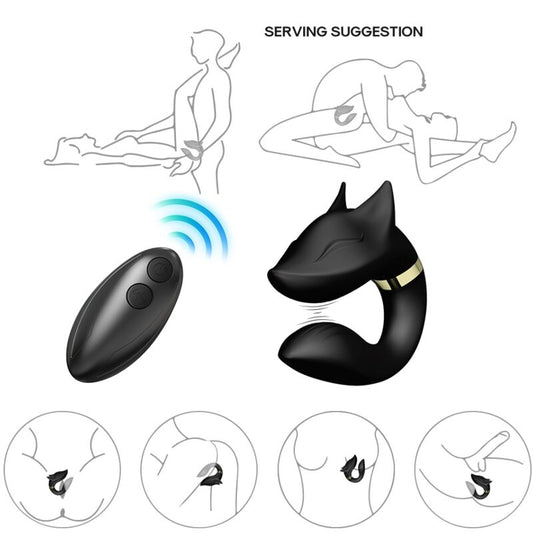 Armony Fox Vibrator For Couples Remote Control Black | Niks.fi verkkokauppa