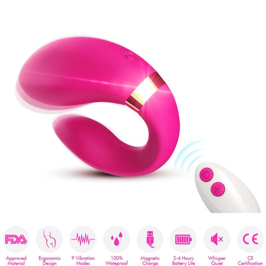Armony Crescent Vibrator For Couples Remote Control Fuchsia | Niks.fi verkkokauppa