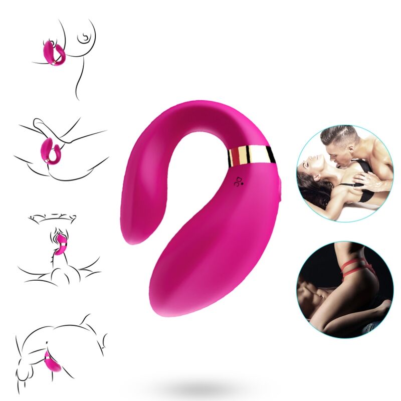 Armony Crescent Vibrator For Couples Remote Control Fuchsia | Niks.fi verkkokauppa