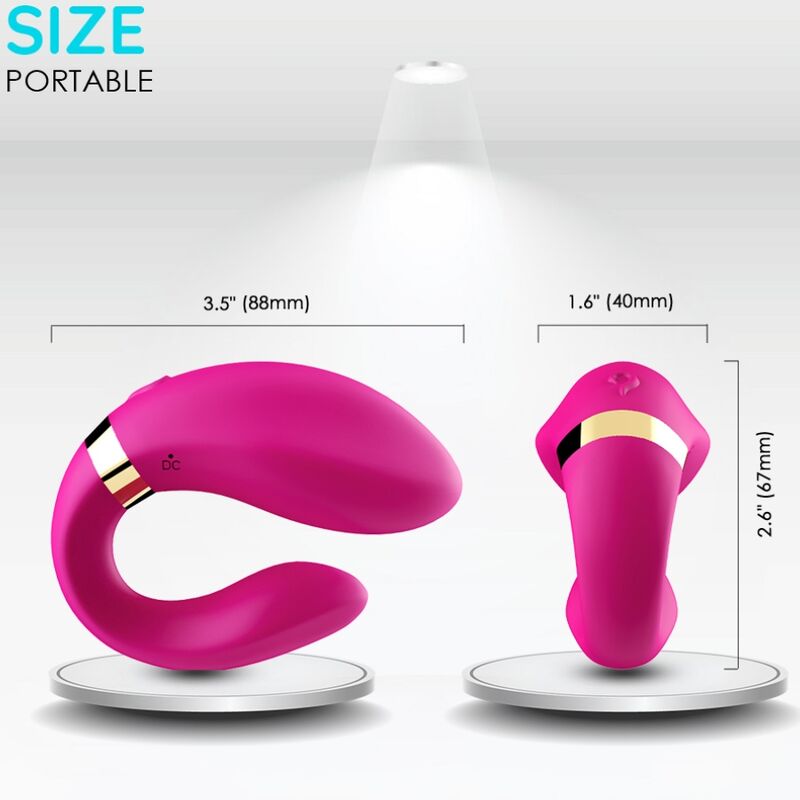 Armony Crescent Vibrator For Couples Remote Control Fuchsia | Niks.fi verkkokauppa