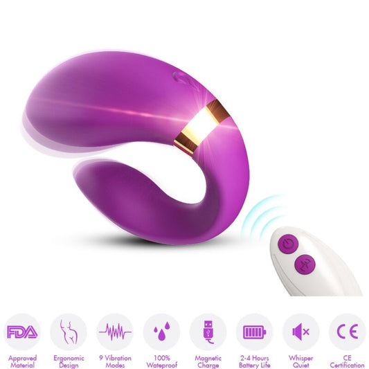 Armony Crescent Vibrator For Couples Remote Control Purple | Niks.fi verkkokauppa