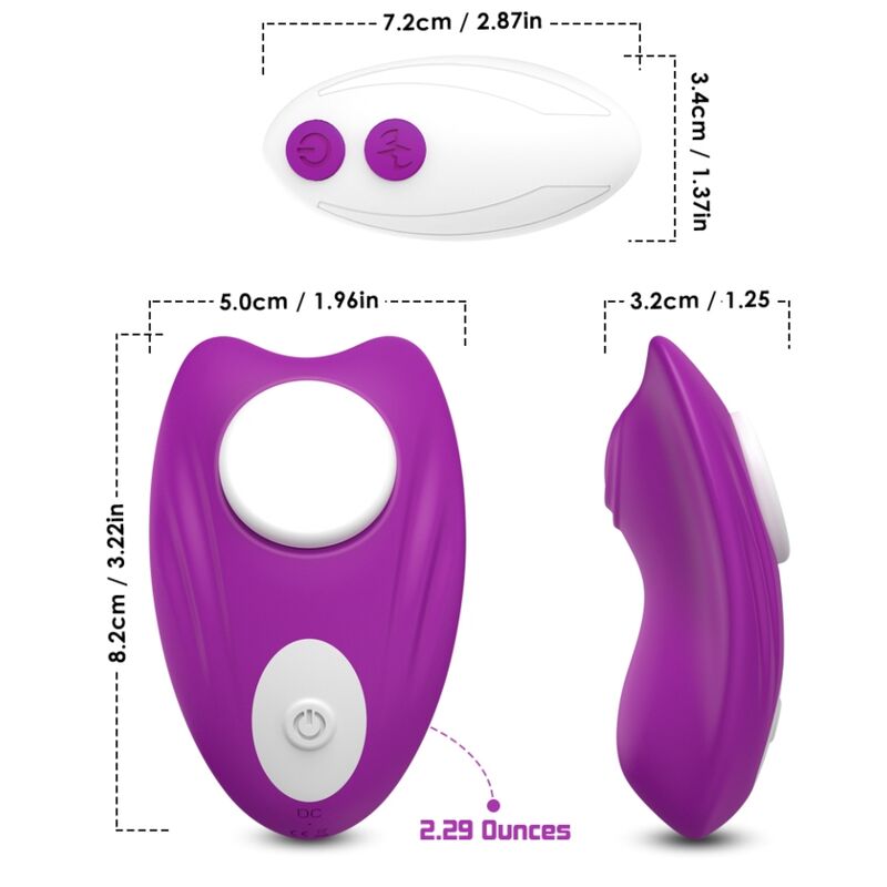 Armony Butterfly Wearable Panties Vibrator Remote Control Purple | Niks.fi verkkokauppa
