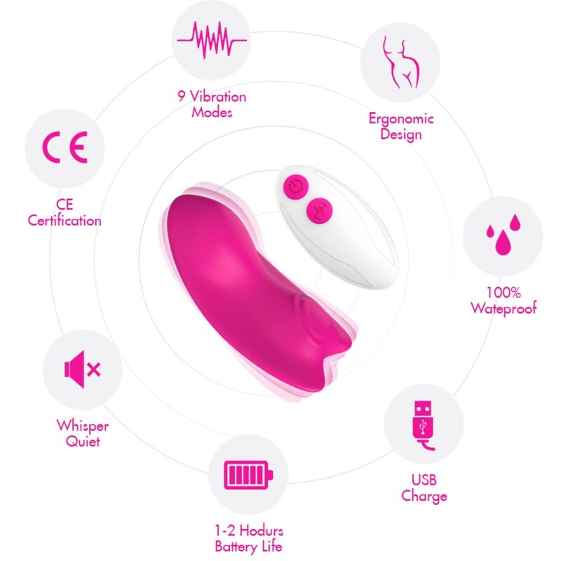 Armony Butterfly Wearable Panties Vibrator Remote Control Purple | Niks.fi verkkokauppa