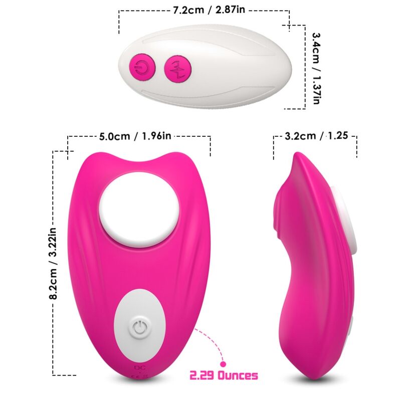 Armony Butterfly Wearable Panties Vibrator Remote Control Pink | Niks.fi verkkokauppa