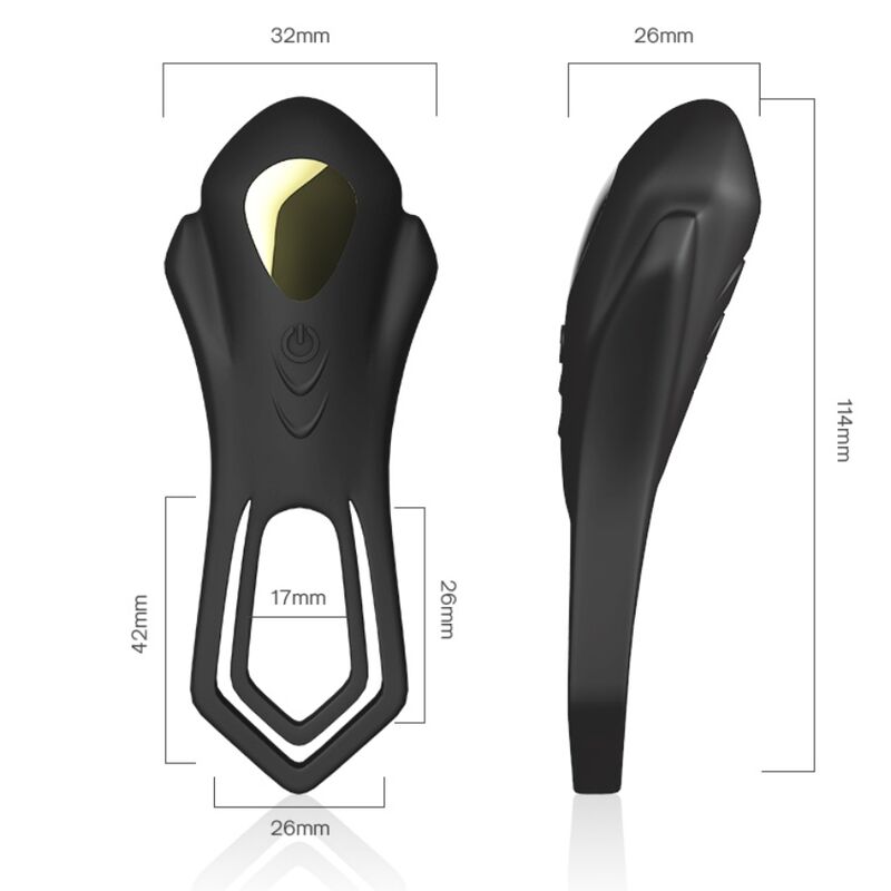 Armony Roadster Vibrator Double Ring Remote Control Black | Niks.fi verkkokauppa