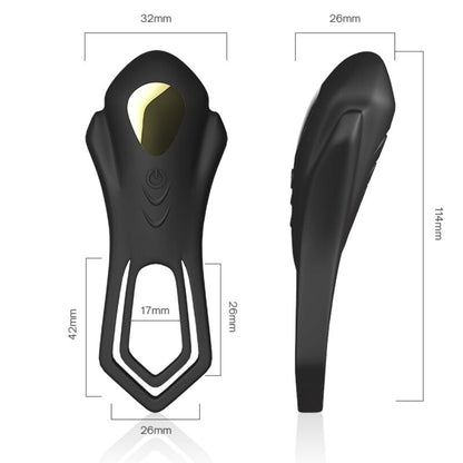 Armony Roadster Vibrator Double Ring Remote Control Black | Niks.fi verkkokauppa
