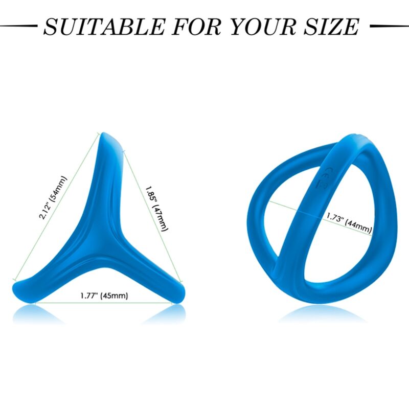 Armony Tresor Double Silicone Ring Blue | Niks.fi verkkokauppa