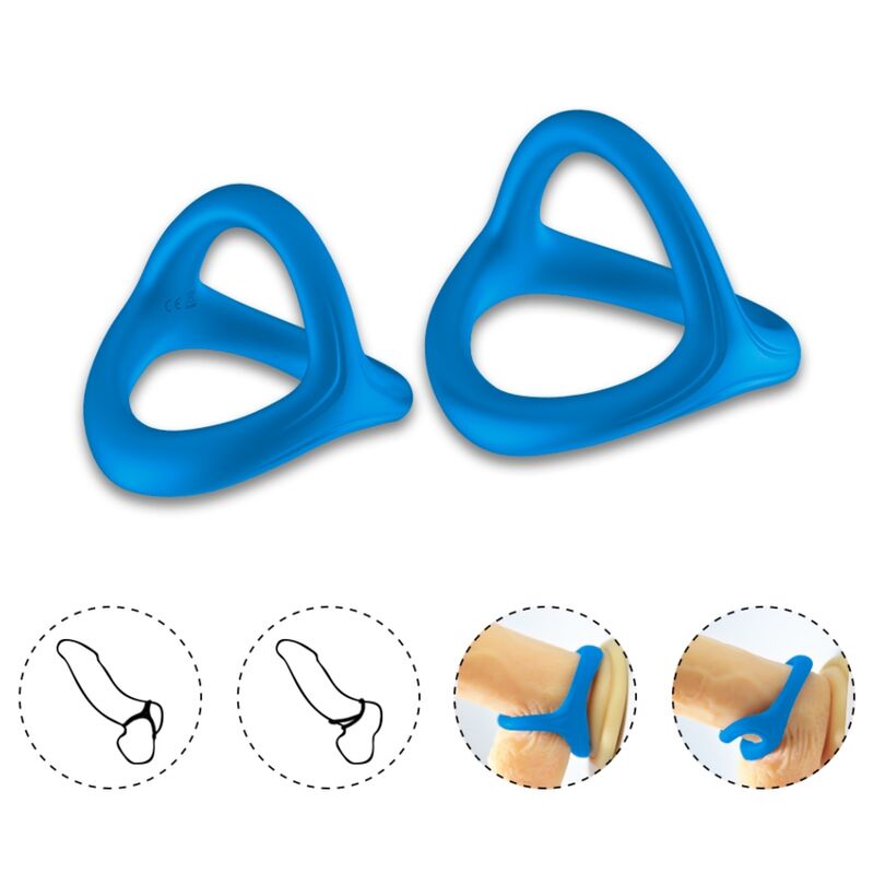 Armony Tresor Double Silicone Ring Blue | Niks.fi verkkokauppa