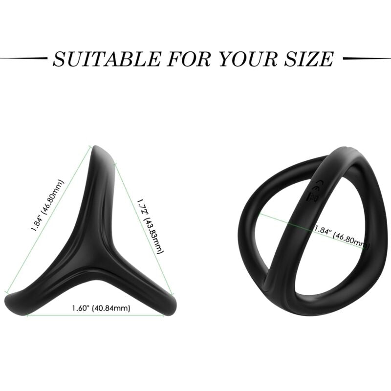 Armony Tresor Double Silicone Ring Black | Niks.fi verkkokauppa