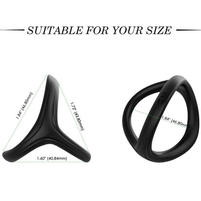 Armony Tresor Double Silicone Ring Black | Niks.fi verkkokauppa