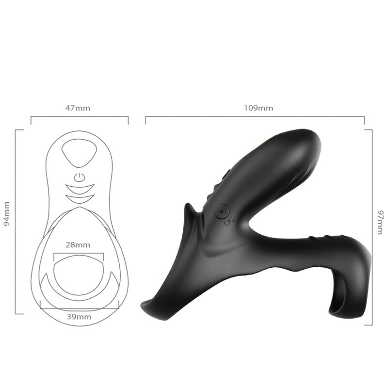 Armony Ranger Double Vibrator Ring For Couples Black | Niks.fi verkkokauppa