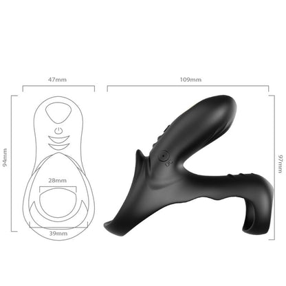Armony Ranger Double Vibrator Ring For Couples Black | Niks.fi verkkokauppa