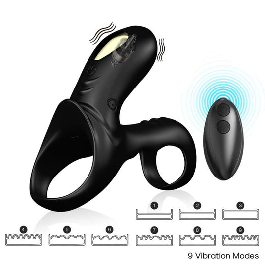 Armony Ranger Double Vibrator Ring For Couples Black | Niks.fi verkkokauppa