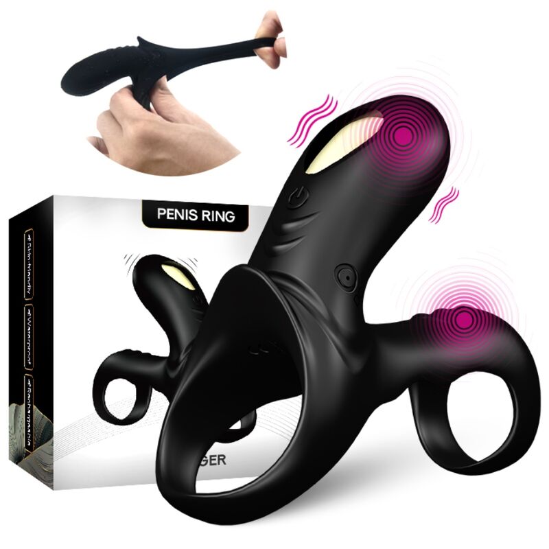 Armony Ranger Double Vibrator Ring For Couples Black | Niks.fi verkkokauppa