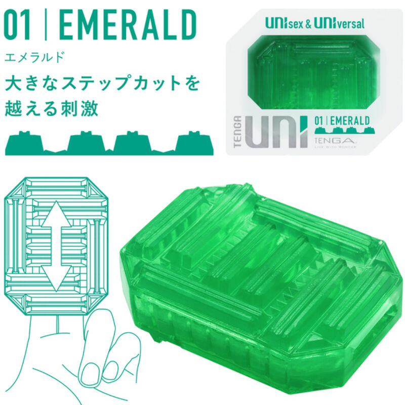 Tenga Uni Emerald Masturbator Thimble | Niks.fi verkkokauppa