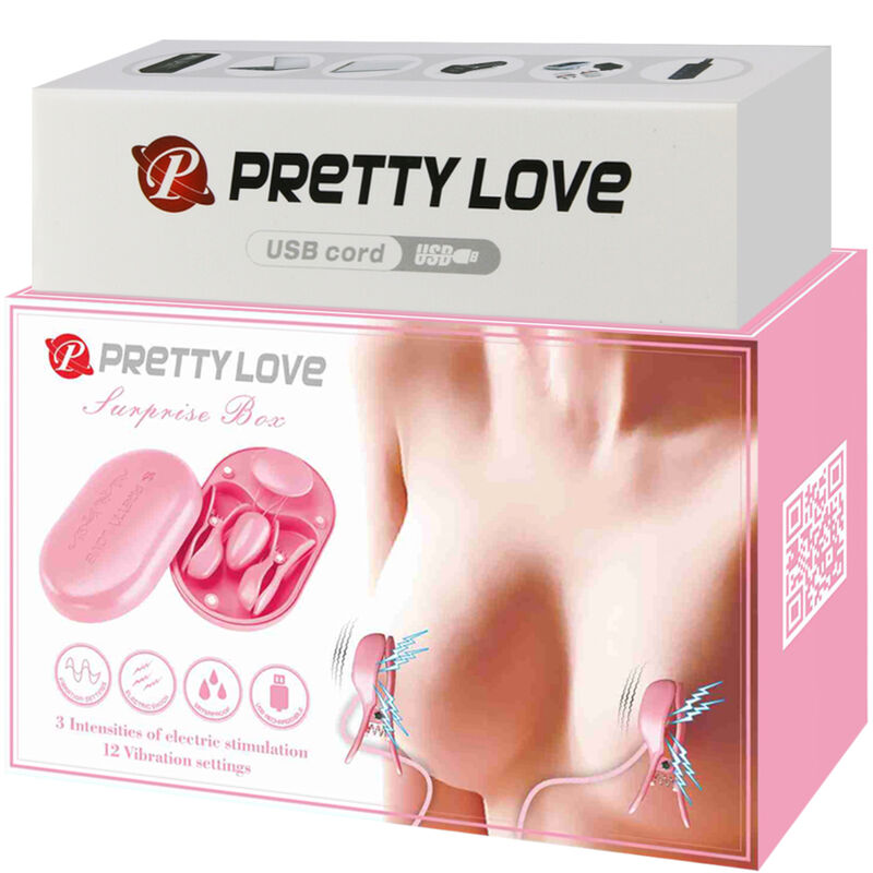 Pretty Love Surprise Box Pink Electro Stimulation Tweezers | Niks.fi verkkokauppa