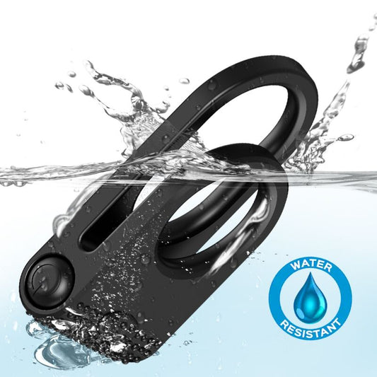 Armony Twins Double Vibrator Ring For Couples Black | Niks.fi verkkokauppa