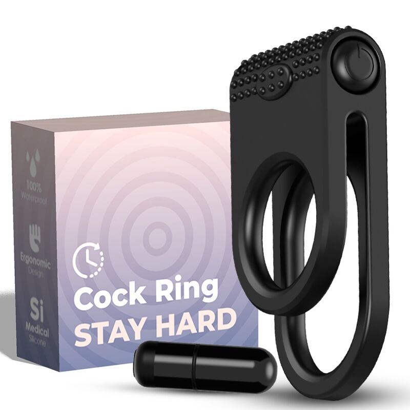 Armony Twins Double Vibrator Ring For Couples Black | Niks.fi verkkokauppa