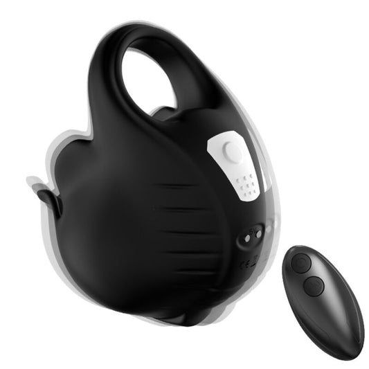 Armony Cupping Vibrator Ring Remote Control Black | Niks.fi verkkokauppa