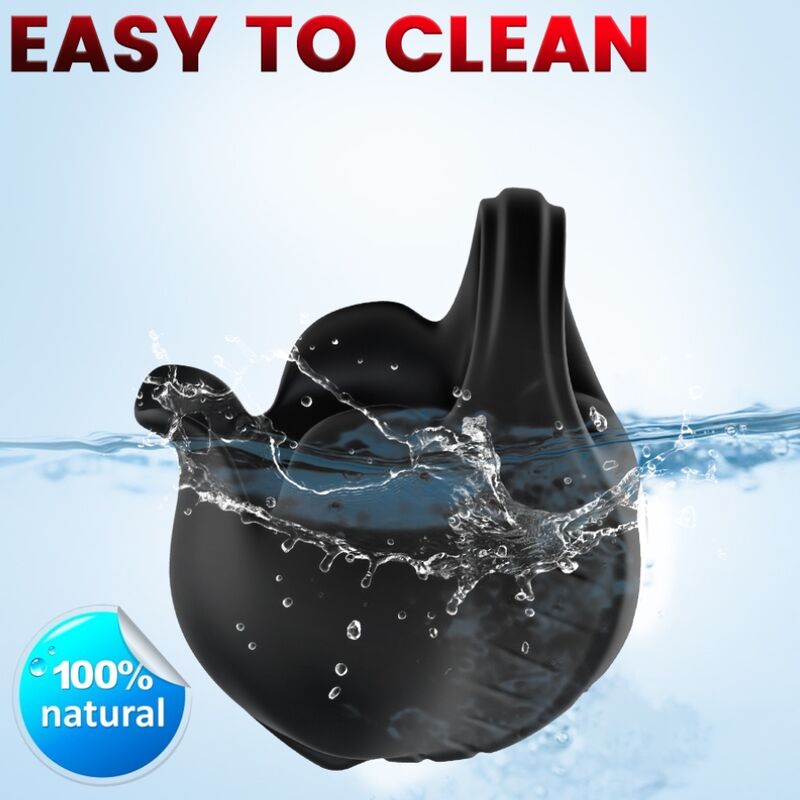 Armony Cupping Vibrator Ring Remote Control Black | Niks.fi verkkokauppa