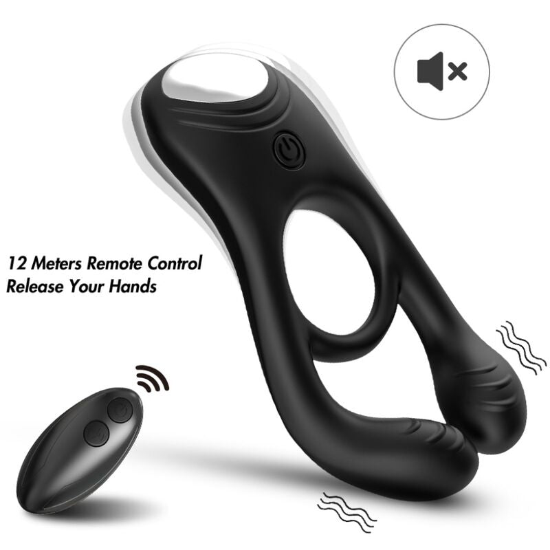 Armony Veyron Double Vibrator Ring Toy For Couples Remote Control Black | Niks.fi verkkokauppa