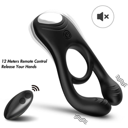 Armony Veyron Double Vibrator Ring Toy For Couples Remote Control Black | Niks.fi verkkokauppa