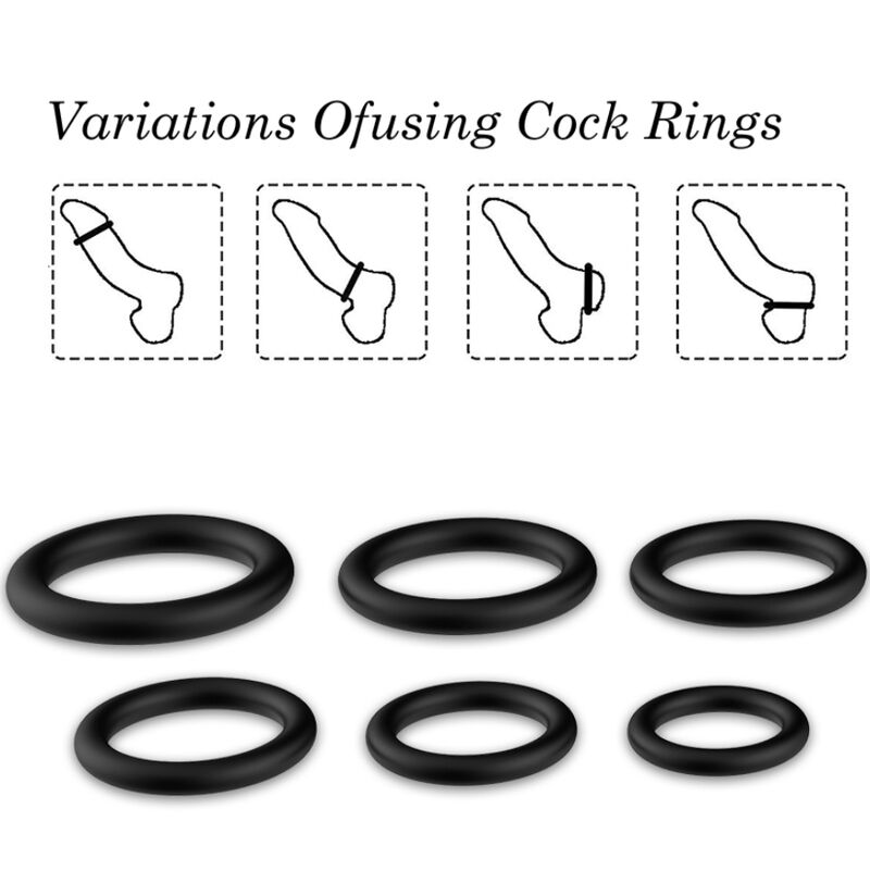Armony Rings Silicone Black | Niks.fi verkkokauppa