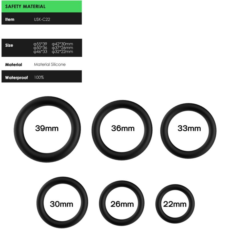 Armony Rings Silicone Black | Niks.fi verkkokauppa