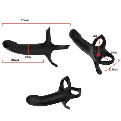 Armony Dildo With Ring & Vibrator Remote Control Black | Niks.fi verkkokauppa