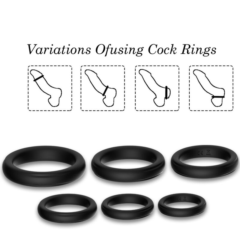 Armony Lock Rings Silicone Black | Niks.fi verkkokauppa