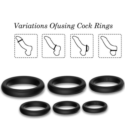 Armony Lock Rings Silicone Black | Niks.fi verkkokauppa