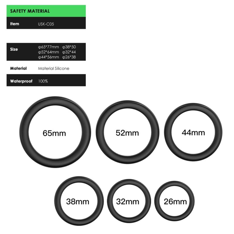 Armony Lock Rings Silicone Black | Niks.fi verkkokauppa