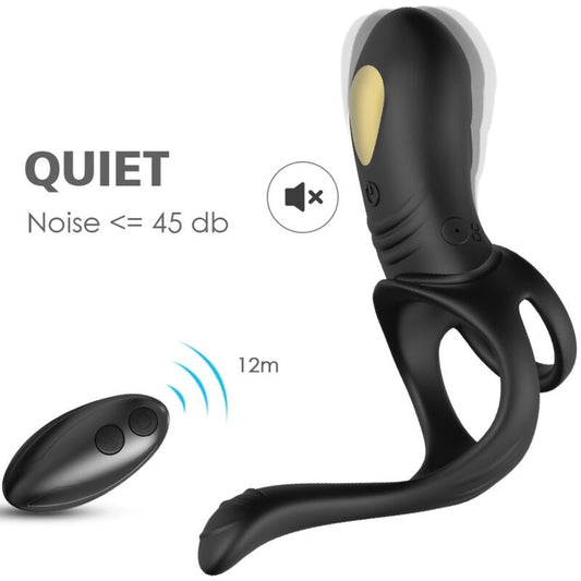 Armony Joy Jumper Ring Vibrator For Couples & Anal Plug Remote Control Black | Niks.fi verkkokauppa