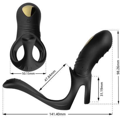 Armony Joy Jumper Ring Vibrator For Couples & Anal Plug Remote Control Black | Niks.fi verkkokauppa