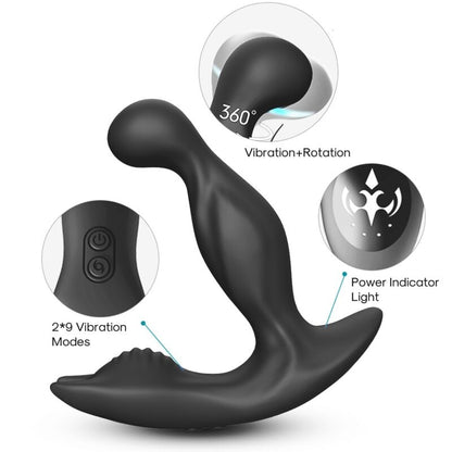 Armony Bat King Vibrator Anal Prostate Rotator Remote Control Black | Niks.fi verkkokauppa