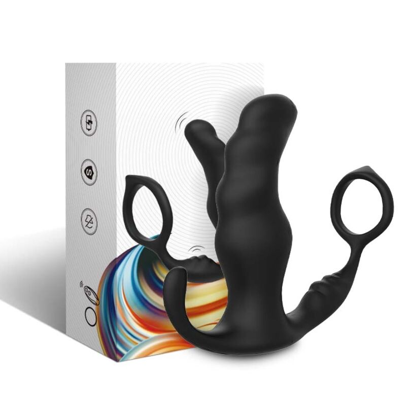 Armony Knight Vibrator Anal Prostate & Ring Remote Control Black | Niks.fi verkkokauppa