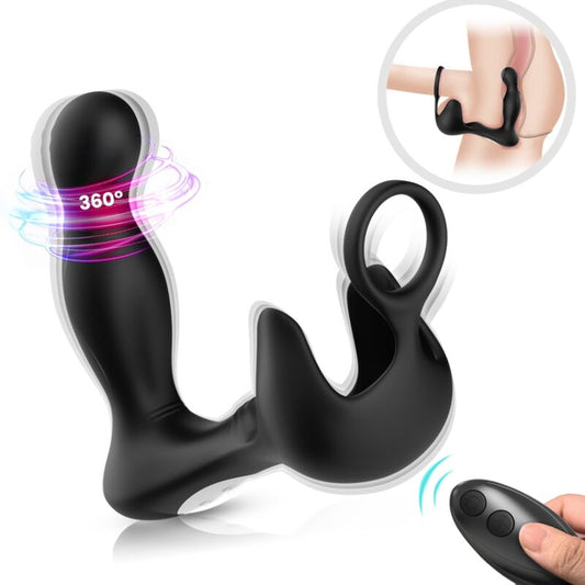 Armony Surround Vibrator Anal & Stimulator Testiculos & Ring Remote Control Black | Niks.fi verkkokauppa