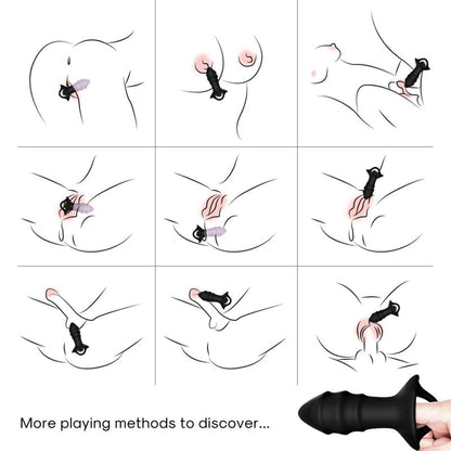 Armony Kylin Finger Vibrator & Anal Plug Remote Control Black | Niks.fi verkkokauppa