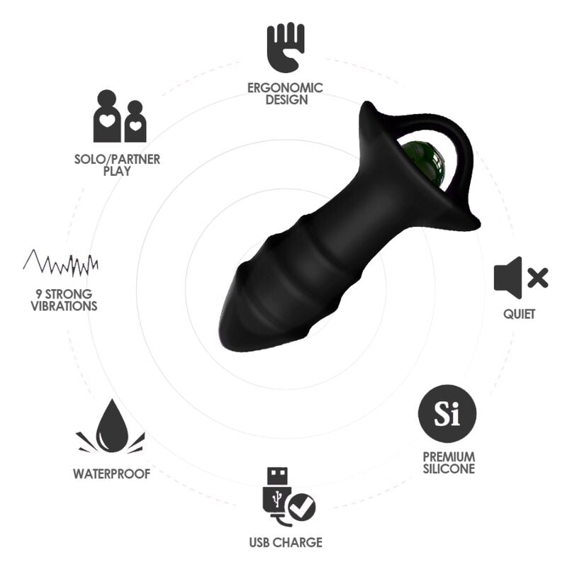 Armony Kylin Finger Vibrator & Anal Plug Remote Control Black | Niks.fi verkkokauppa