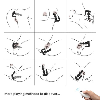 Armony Manfun Vibrator & Stimulator Anal Plug Remote Control Black | Niks.fi verkkokauppa